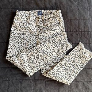 Girls’ Leopard Denim Jeggings